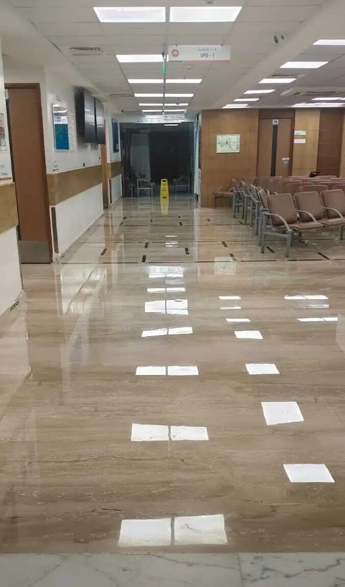 Hospital Concourse, Polished Marble