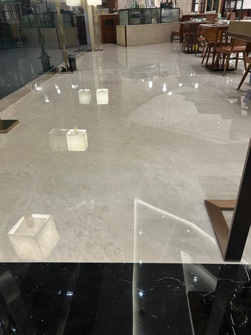 Hotel Restaurant, Cream Marble